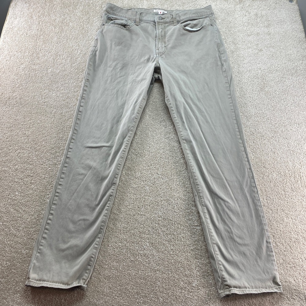 Lucky Brand Jeans‎ Mens 36x34 Khaki Tan Straight Leg 5-Pocket Twill Chino Pants